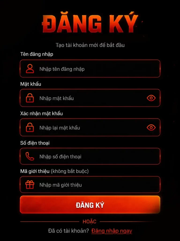 Người dùng đang hoàn thành mẫu đăng ký QQVN Đăng ký với thiết bị di động